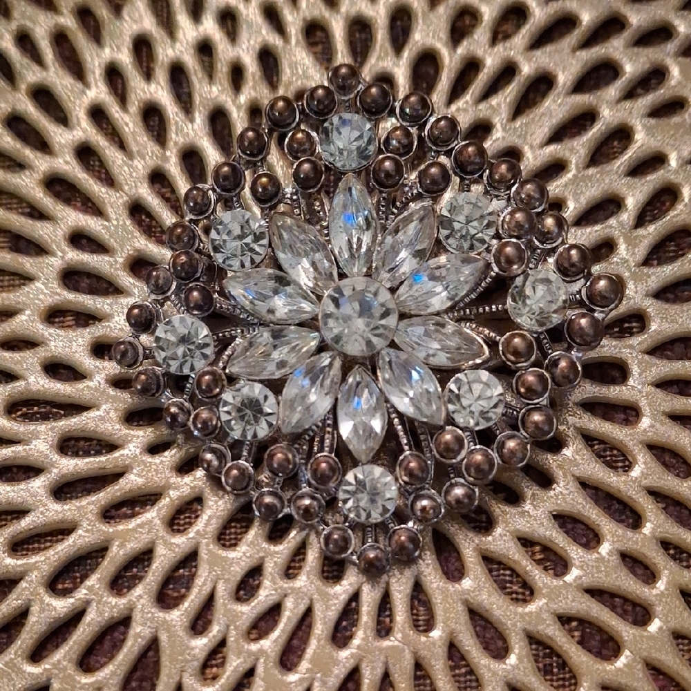 Vintage Style Crystal Brooch